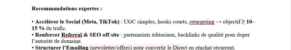 Recommandations expertes